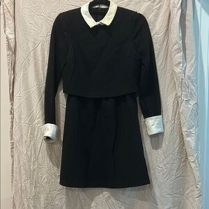 Rachel Zoe Black Sheath Dress with Peter Pan Collar